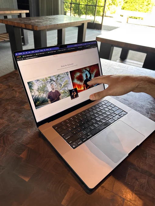 A laptop demo of Runway.