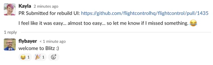 Kayla shipping a new feature, and feels like she's missing something because it was so easy