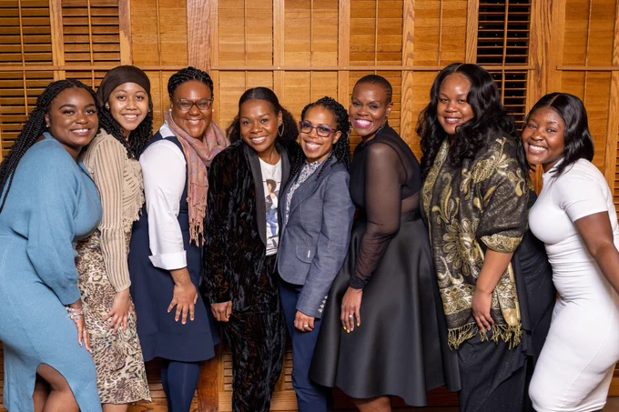 Organizers, speakers, and participants in Princeton's Black Women's Wellness dinner