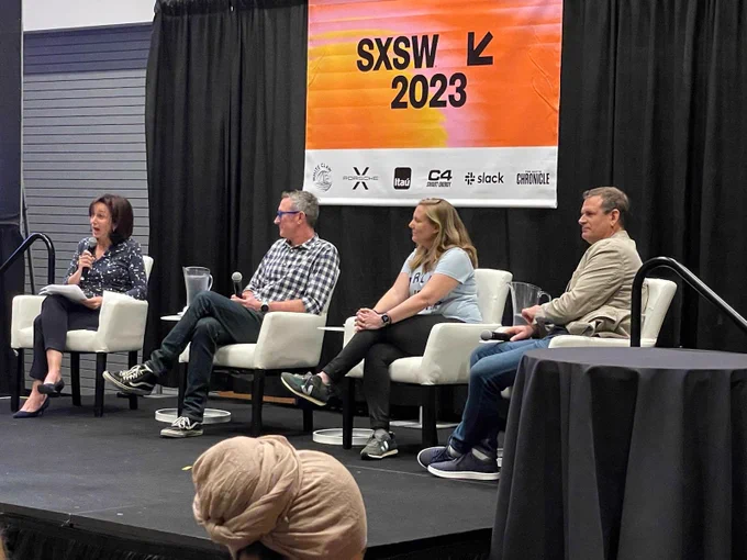 A photo of the Corporate Activism panel at SXSW.