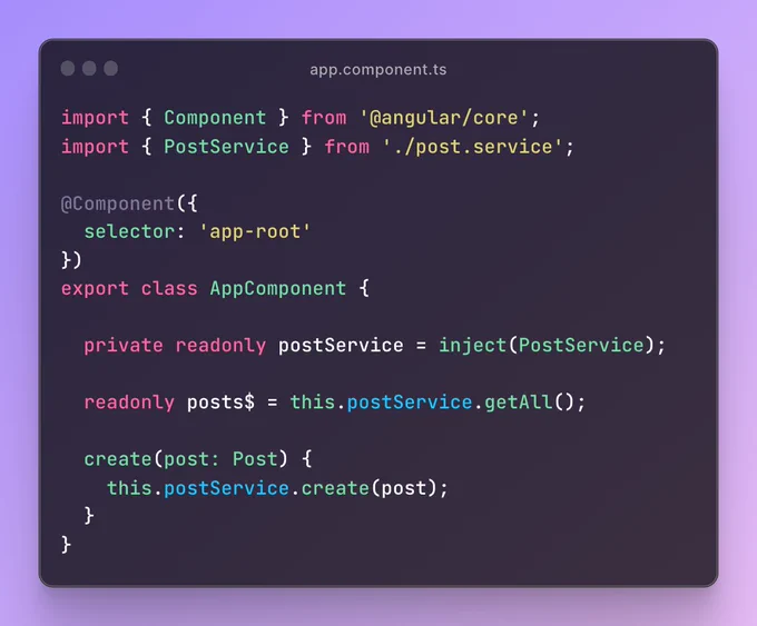 Client side angular component calling functions on a theoretical "server service"