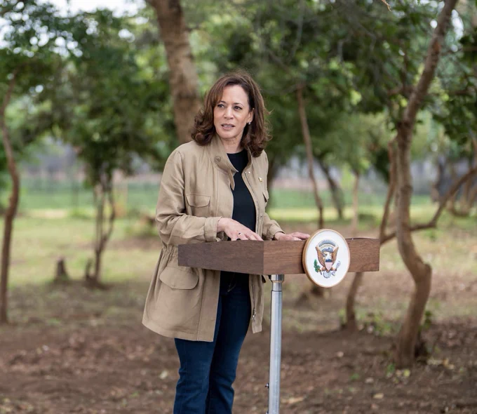 Vice President Harris gives remarks at Panuka Farms in Zambia