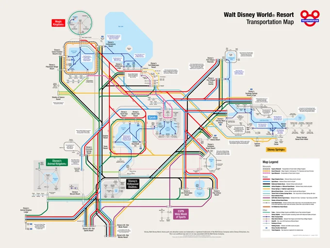 Disney Bus Map (Unofficial)