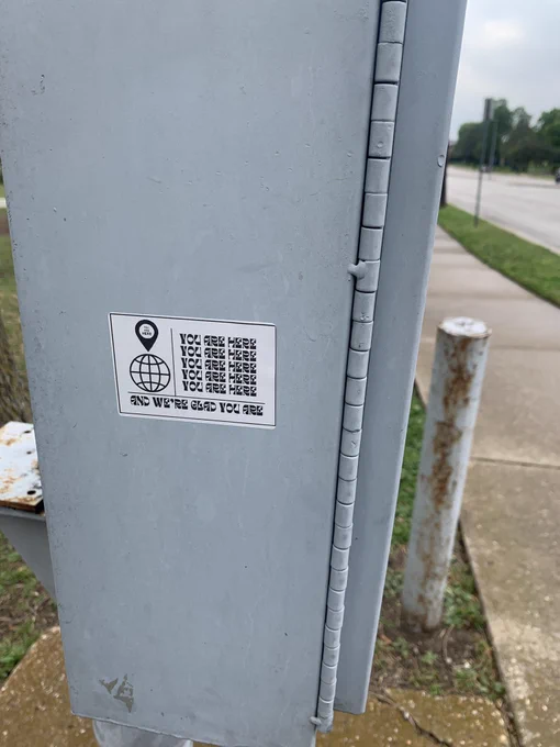 Image of that sticker on a metal box