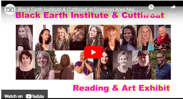Black Earth Institute and Cutthroat Journal, Reading & Art Exhibit. Profile photos of presenters.