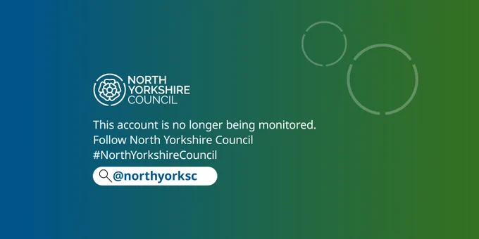This account is no longer being monitored. Please follow North Yorkshire Council @northyorksc