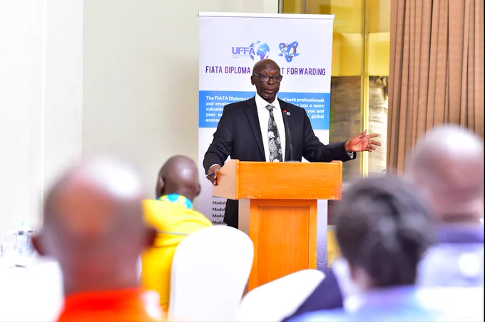 UFFA Chairman, Mr. Charles Mwebembezi addressing the AGM
