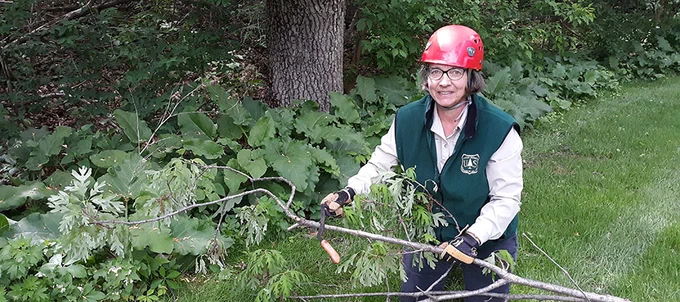 Research Plant Pathologist Jennifer Juzwik is a champion for rooting out tree diseases. USDA Forest Service photo by Theresa Garrison.