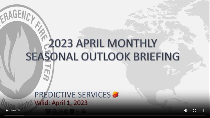 Screen capture of Predictive Service April Outlook podcast.