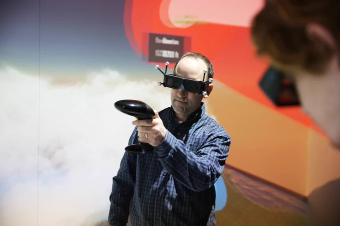 Eric Aldrich using immersive technology
