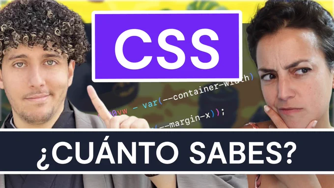 Título CSS ¿Cuánto sabes? Con fotos de Rafa y Núria  y código CSS de fondo