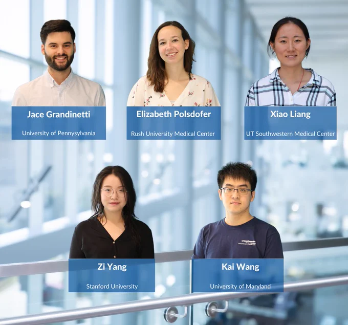 Jace Grandinetti, University of Pennsylvania

Elizabeth Polsdofer, Rush University Medical Center

Xiao Liang, UTSW Medical Center

Zi Yang, Stanford University

Kai Wang, University of Maryland
