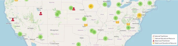Screenshot from the Food Systems Practitioner and Educational Resource Database
