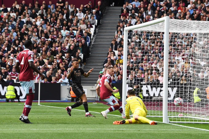 Gabriel Jesus taps home to put us in front at West Ham
