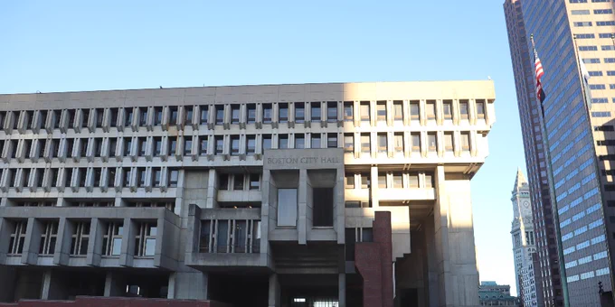 Boston City Hall in the morning 