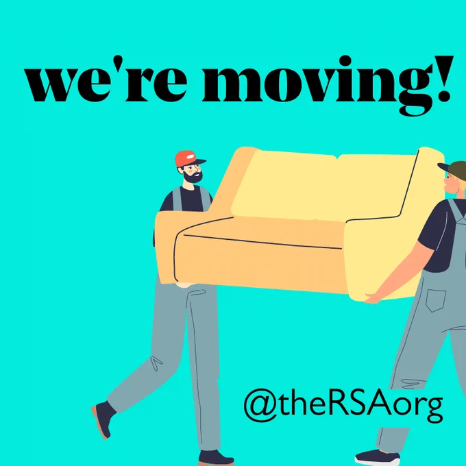 we're moving @thersaorg (image of two moving people carrying a sofa)