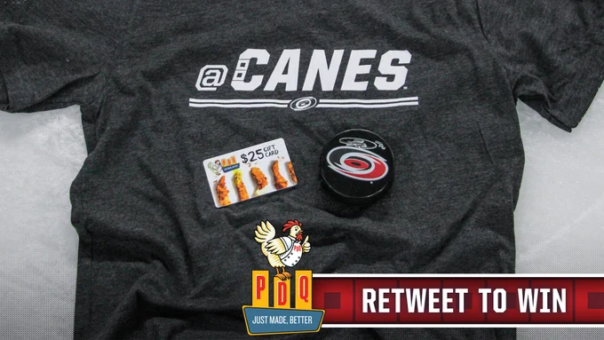 Graphic promoting a giveaway with PDQ