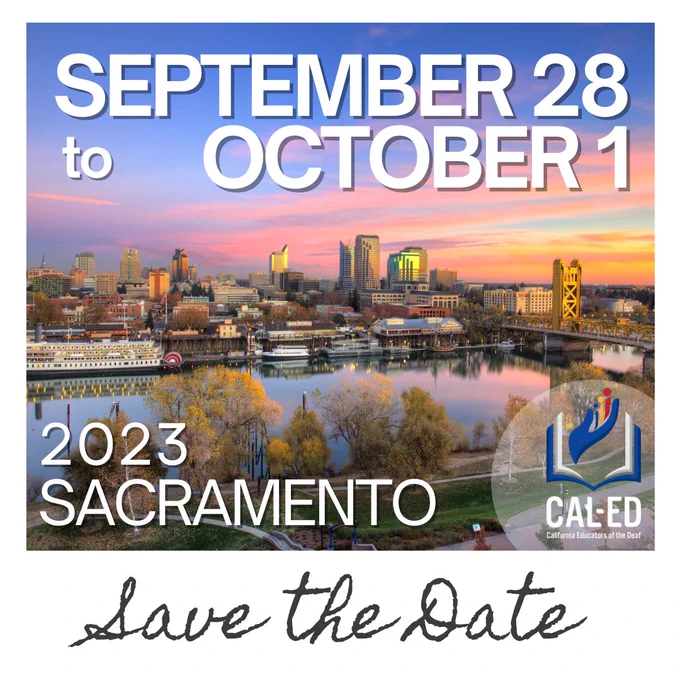 Iconic photo of Sacramento behind text that reads, "Save the Date: September 28 to October 1, 2023, Sacramento."