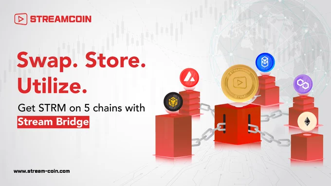 Swap, store, Utilize- Get STRM on 5 chains with Stream Bridge