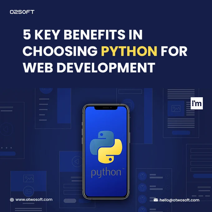 Python is a famous language used by Web Design London companies, which were selected to use it for web development. For the past few times, Python Programming language has been among the most sought-after programming languages used for web development for more Details contact us : hello@otwosoft.com