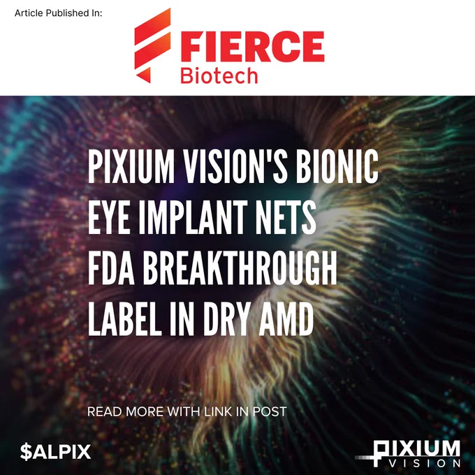 Pixium Vision's bionic eye implant nets FDA breakthrough label in dry AMD 