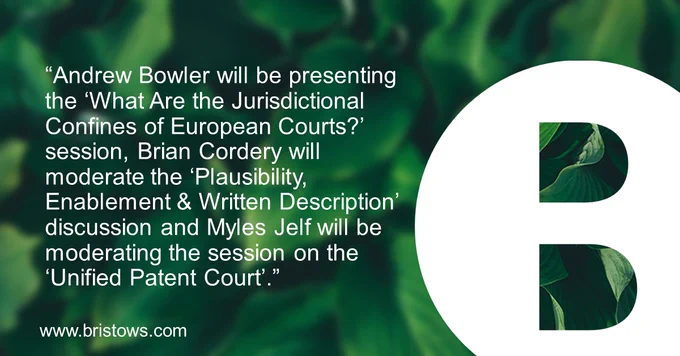 The 30th Annual IP Conference will be taking place, at Fordham Law School in New York, on 13 and 14 April. Join our experts Andrew Bowler, Brian Cordery and Myles Jelf.