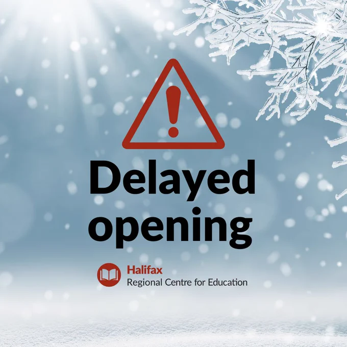 All HRCE schools will delay opening by 2 hours today, Thurs., April 6. 