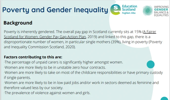 Snip of Poverty and Gender Inequality' paper. The full document can be found on the link in the tweet.