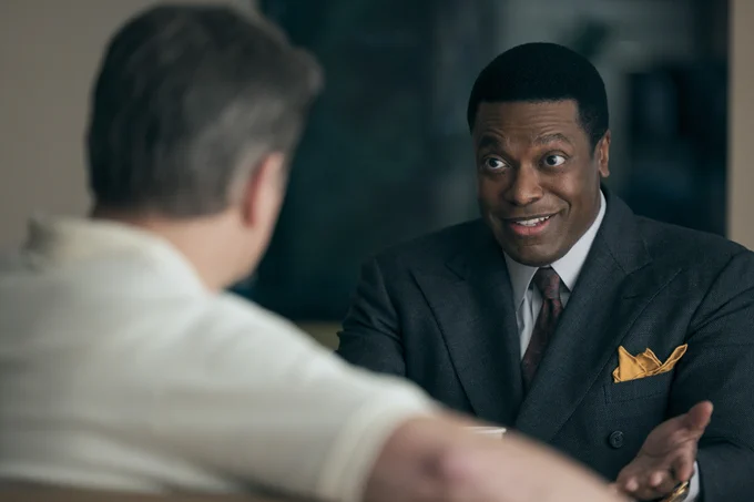 Matt Damon as Sonny Vaccaro and Chris Tucker as Howard White in AIR
