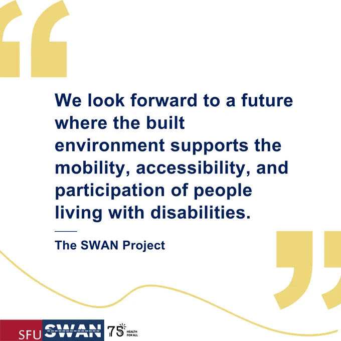 A quote about looking forward to a future where the built environment supports people living with disabilities.
