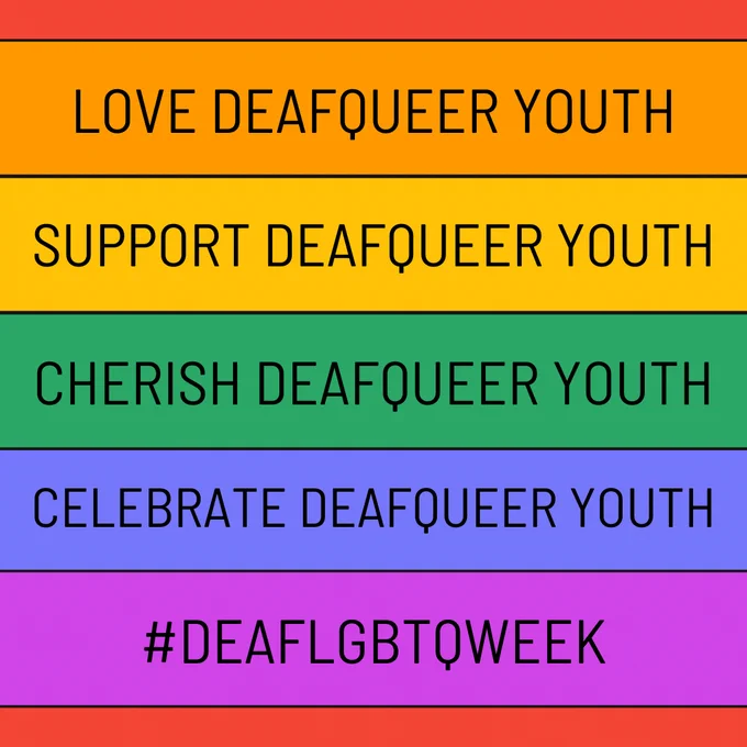 image: background with rainbow colors with above text, each sentence on a different color
