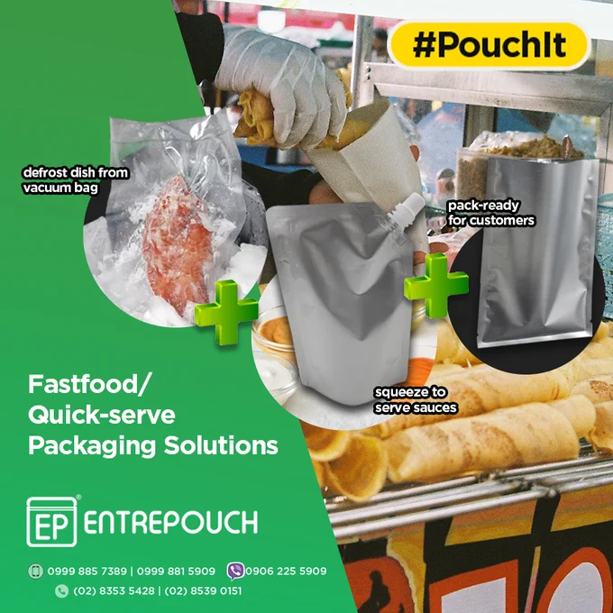 Shop now online at entrepouch.com!
📞 0999 885 7389 | 0999 881 5909 | 0906 225 5909 (Viber)
☎️  (02) 8353 5428 | (02) 8539 0151

✅ Ready-Made Pouches with 100 pcs. min order
✅ Customized Packaging with 1000 pcs. min order only!
✅ Nationwide Free Shipping
✅ Low Cost Packaging
✅ Trusted Packaging Brand

📦 Product Catalogs: linktr.ee/entrepouch
#packaging #business #fastfood #streetfood #SME #MSMEs