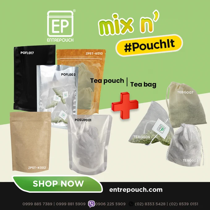 Tea-rrific Monday ka-#EntrePouch, here's a packaging idea for your tea business. 
Just Mix n' #PouchIt!

Shop now online at entrepouch.com!
📞 0999 885 7389 | 0999 881 5909 | 0906 225 5909 (Viber)
☎️  (02) 8353 5428 | (02) 8539 0151

✅ Ready-Made Pouches with 100 pcs. min order
✅ Customized Packaging with 1000 pcs. min order only!
✅ Nationwide Free Shipping
✅ Low Cost Packaging
✅ Trusted Packaging Brand

📦 Product Catalogs: linktr.ee/entrepouch

#custompouch #packaging #packagingph #pouch #productpackaging #foodpackaging #tea #ziplock #ziplockbag 