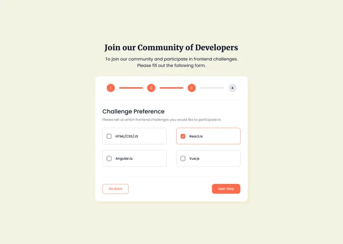 Multi-step Form Frontend Project