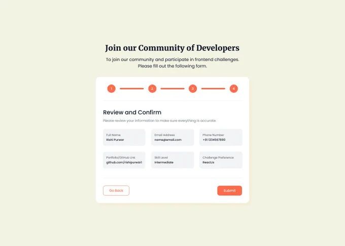 Multi-step Form Frontend Project