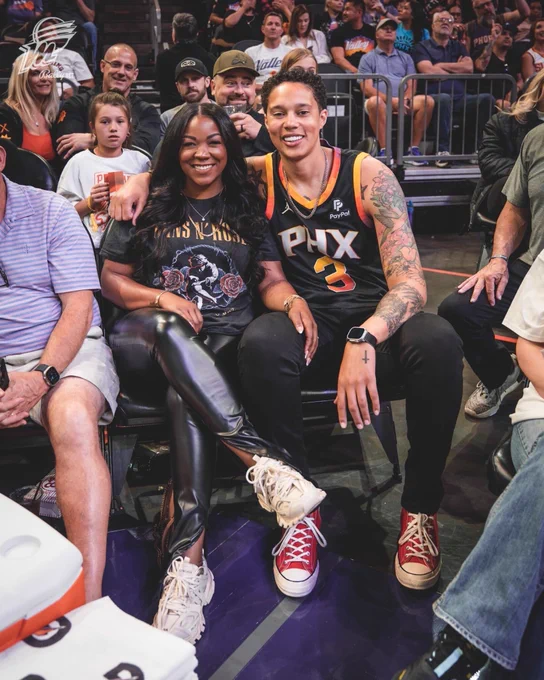 Brittney and Cherelle Griner are in the building for the Suns final regular season home game.