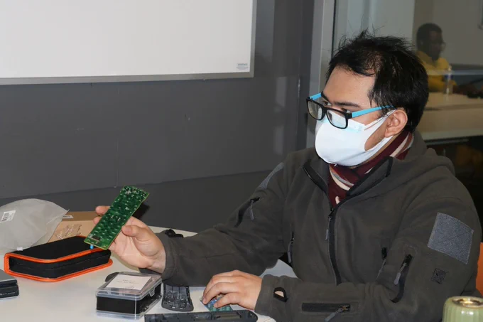 A Hardware Redesign Club member working on a project.