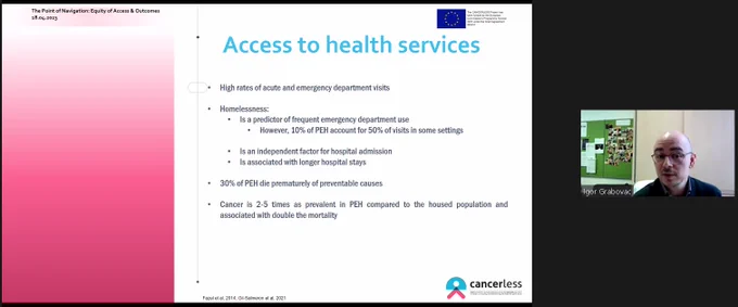 Problems in accessing healthcare experienced by persons in homelessness