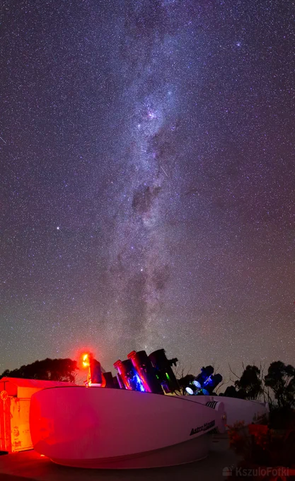 Southern Milky Way over the GOTO South telescopes..