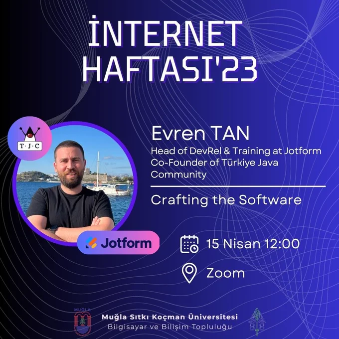 MSKU Bilgisayar ve Bilisim Toplulugu Internet Haftasi Toplulugu etkinklik posteri.
