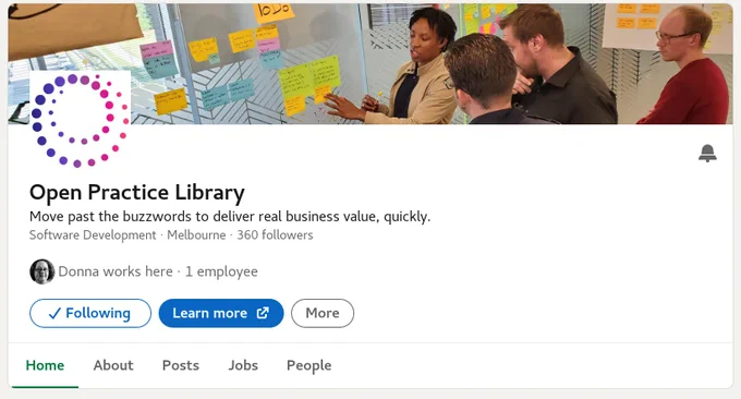 Open Practice Library LinkedIn page