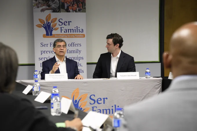 Secretary Becerra at event