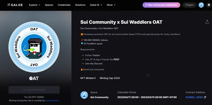 Sui Waddlers OAT Campaign