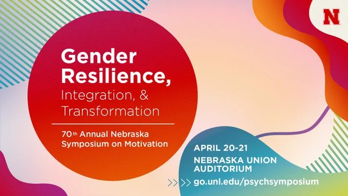 Poster for the 70th annual Nebraska Symposium on Motivation, about Gender Resilience, Integration, and Transformation