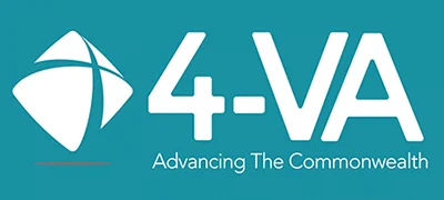 Logo of diamond cut along diagonal hovering above the ground, 4-VA Advancing the commonwealth