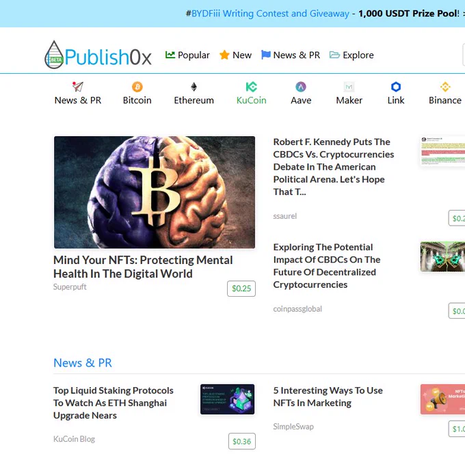 I've hit the front page of Publish0x!