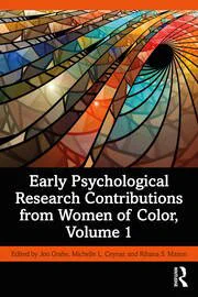 Book cover for Early Psychological Research Contributions from Women of Color, Volume 1