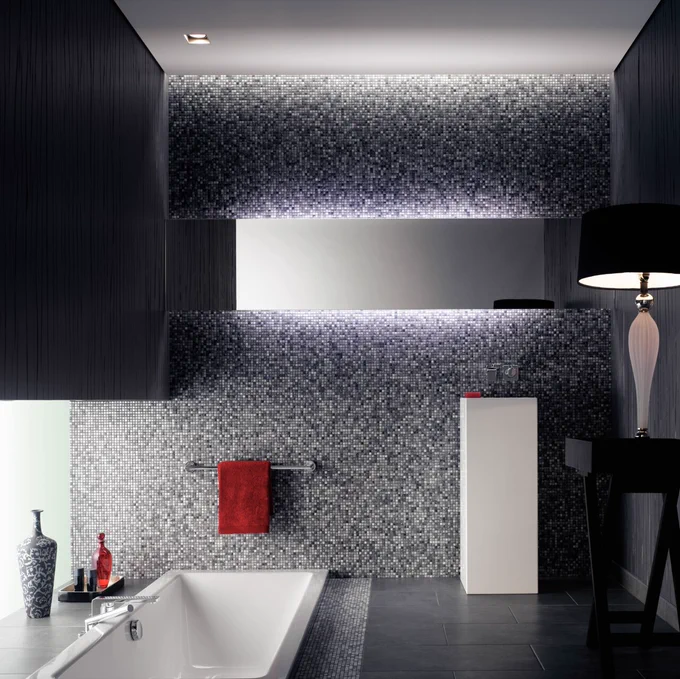 The @agrobbuchtal Kauri range features a stunning seashell gloss on all 4 of the colours that it offers.

#mosaicart #tilingwork #bathroomdecor #bathroomideas #renovation #mosaicart #tiles #colourpop