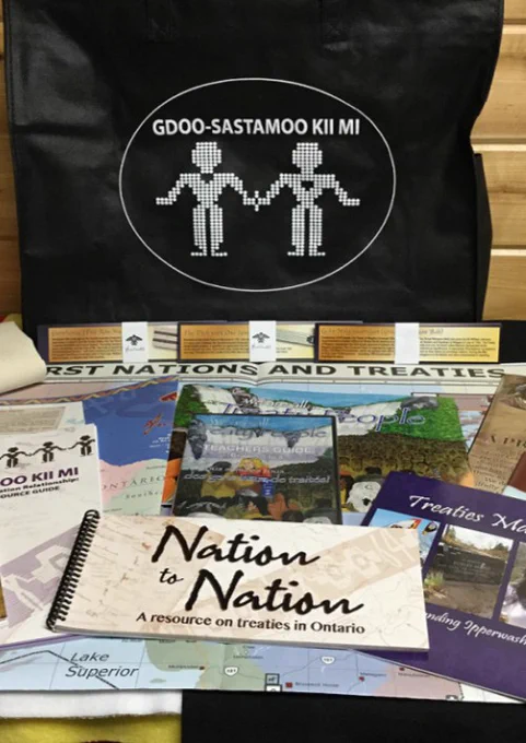 The Anishinabek Nation has created a kit with resources to help students learn about the treaty relationship!   To place your order, email orders@anishinabek.ca or call 705-497-9127.  To learn more, visit: https://www.youtube.com/watch?v=SSx0rOyoIaY