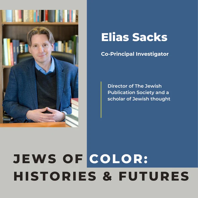 Blue and light grey graphic with image of Sacks and list of professional titles
